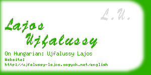 lajos ujfalussy business card